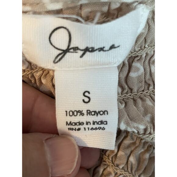 Japna Top Womens Small Smocked Milkmaid Fairy Flutter Sleeve Babydoll Shirt - Picture 4 of 8